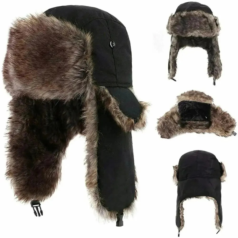 Trapper Hat Ear Flap - Men's Winter Trapper Aviator Trooper Earflap