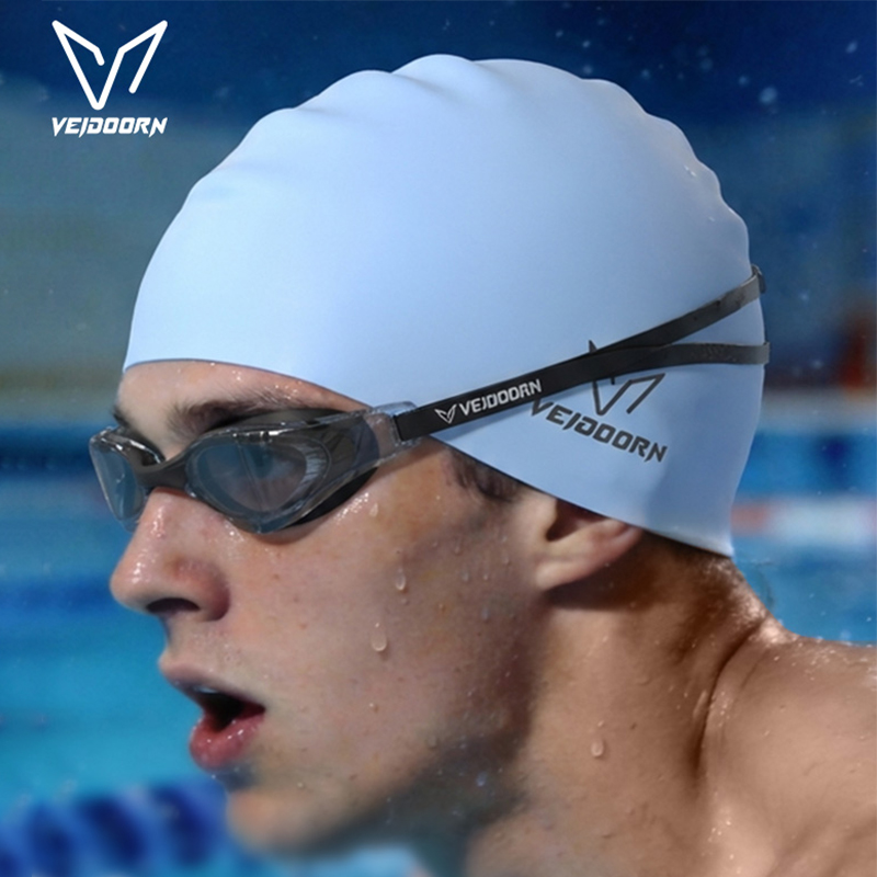 Swim Hat Silicone - Waterproof Silicone Swim Cap Professional Adult