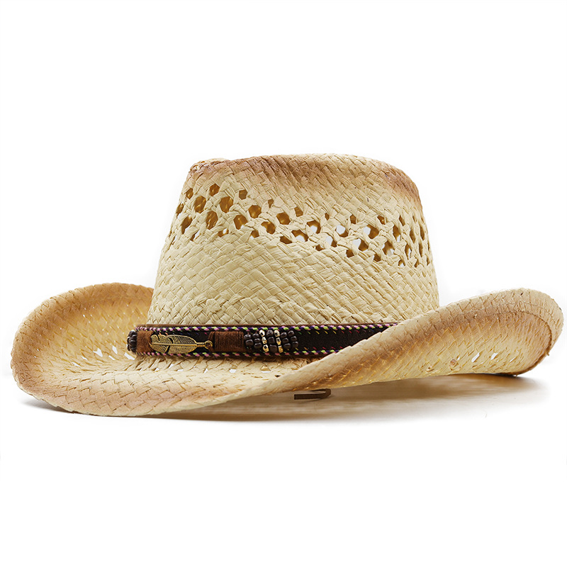 Cowboy Hat Straw - Panama Soft Handmade Cowboy Straw Hat
