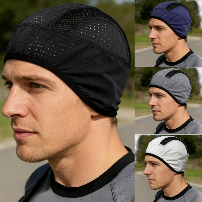 Skull Cap Helmet Liner - Summer Breathable Mesh Quick Dry Sports