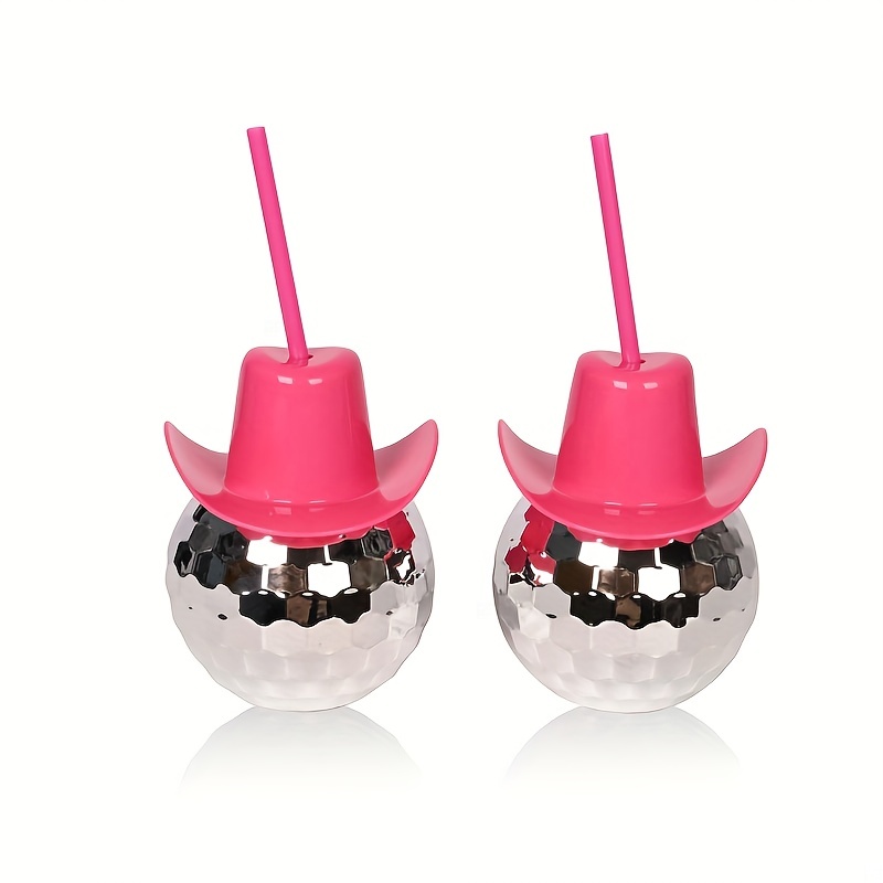 Disco Ball Cowboy Hat Tumbler  - Cowboy Hat Straw recension och pris