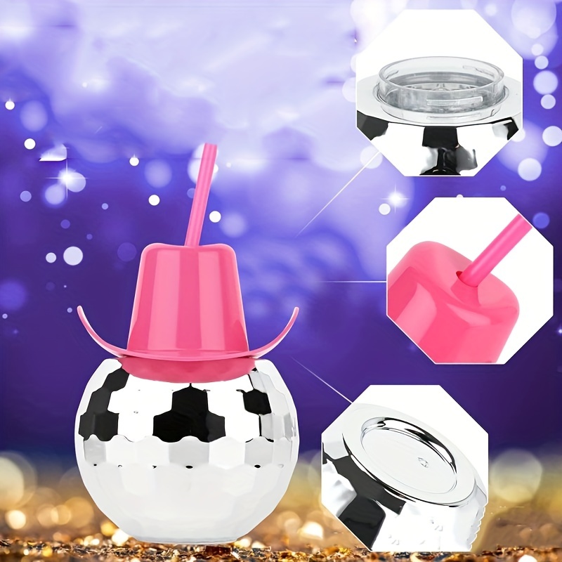 Disco Ball Cowboy Hat Tumbler  - Cowboy Hat Straw recension och pris