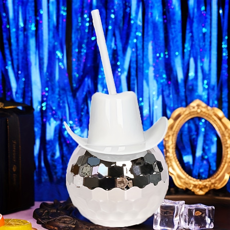 Disco Ball Cowboy Hat Tumbler  - Cowboy Hat Straw recension och pris