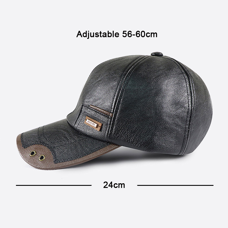 Retro PU Leather Baseball Cap  - Baseball Cap Structured recension och pris
