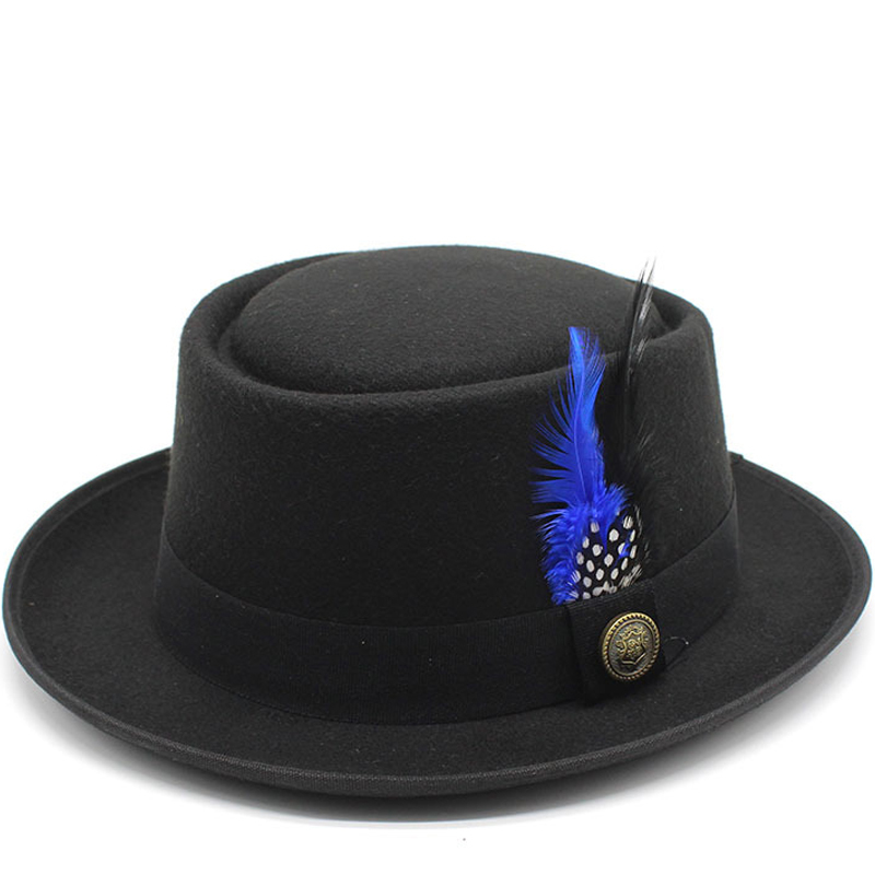 Vintage Pork Pie Hat Men Wide  - Fedora Hat Wool recension och pris