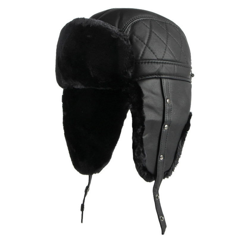 HT4002 New PU Leather Russian  - Trapper Hat Ear Flap recension och pris
