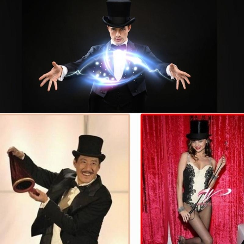 Retro Top Hat Magician Costume - Fedora Hat Wool recension och pris