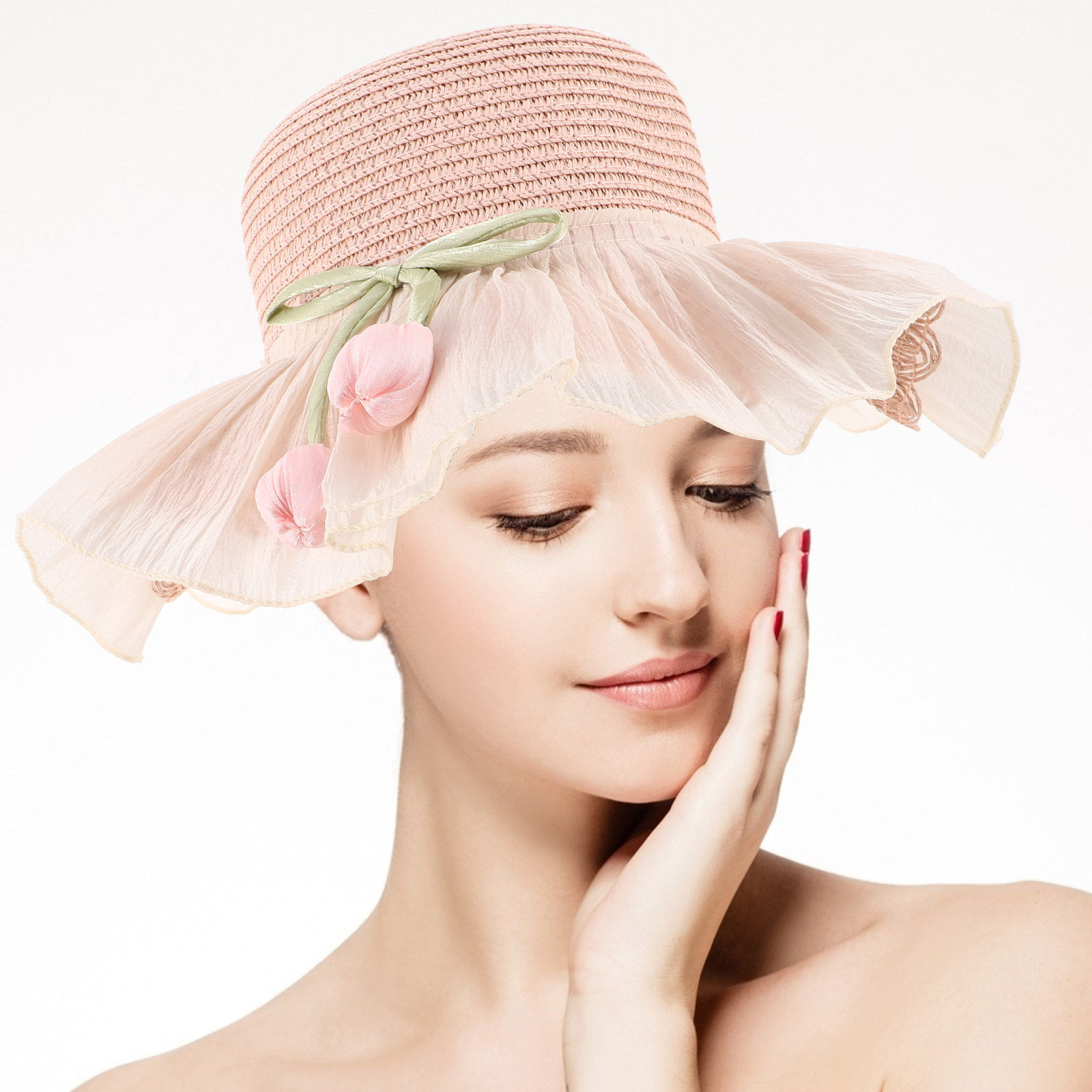 Girl Summer Straw Sun Hat Wide - Sun Hat Wide Brim recension och pris
