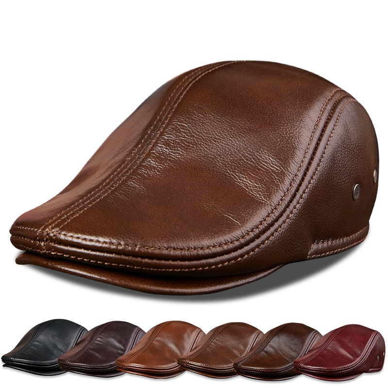 Genuine Cowhide Leather Men Be - Baseball Cap Structured recension och pris