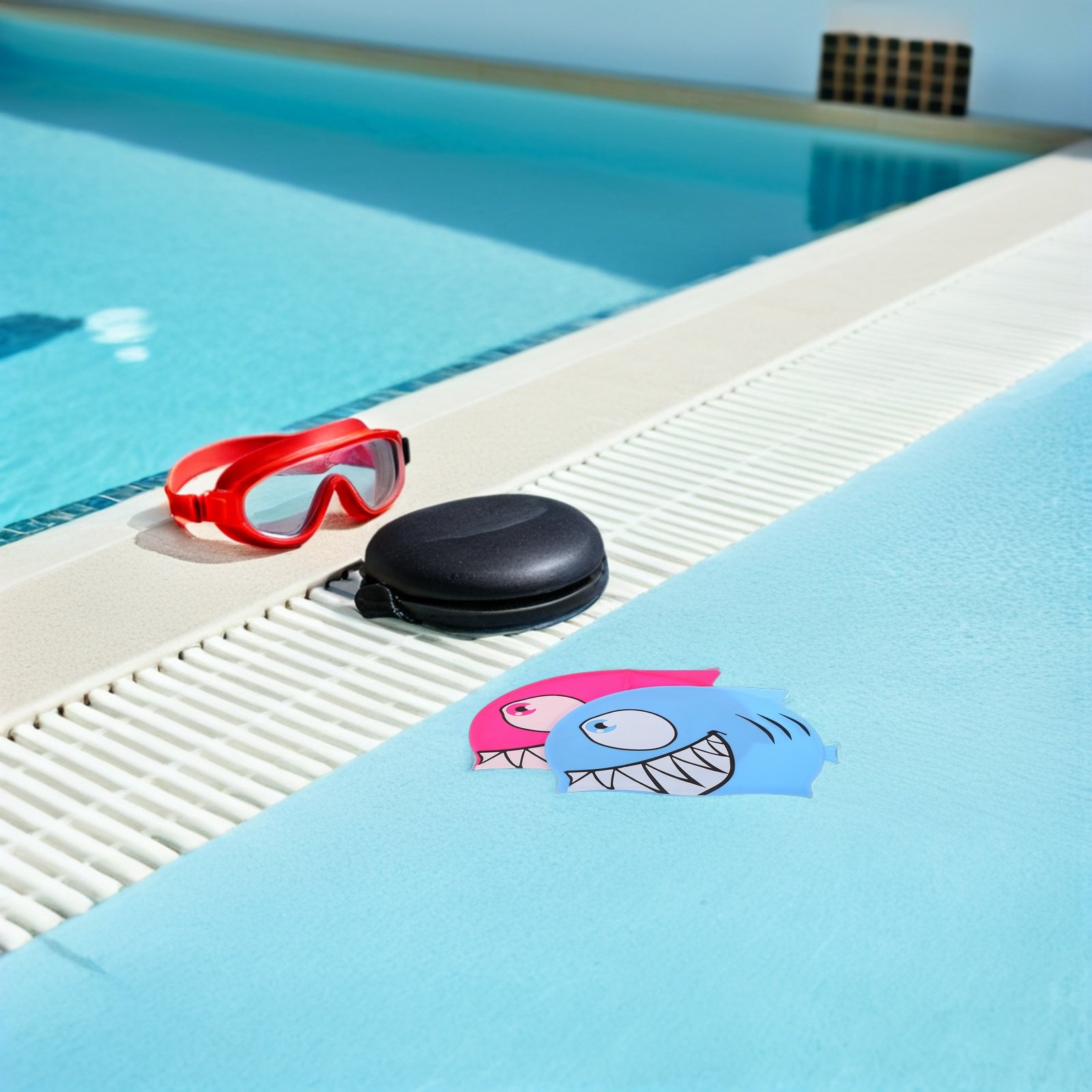 2Pcs Silicone Swim Cap Cartoon - Swim Hat Silicone recension och pris