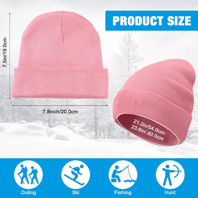1pc Winter Warm Thick Beanie H - Beanie Cuffed Knit recension och pris