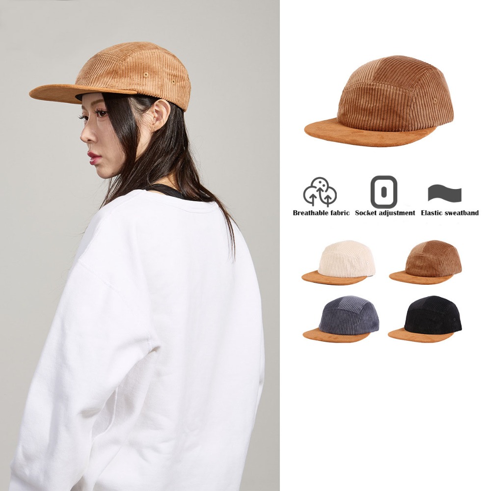Versatile Retro Flat Brim Base - Corduroy Cap 5 Panel recension och pris