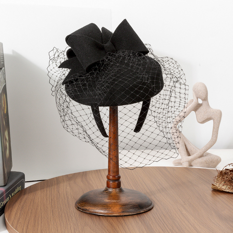 French Black Beret Fascinator  - Beret French Wool recension och pris