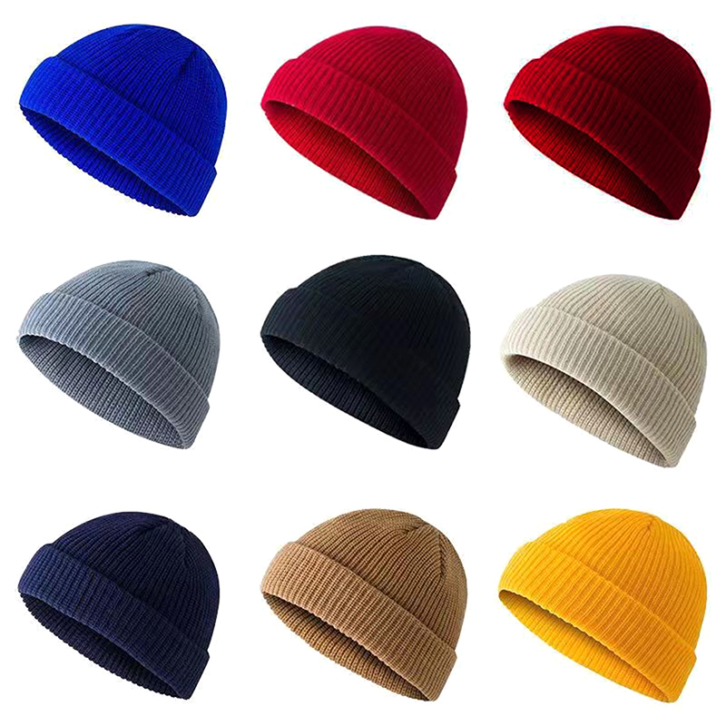 1Pcs Winter Warm Unisex Wool B - Beanie Cuffed Knit recension och pris